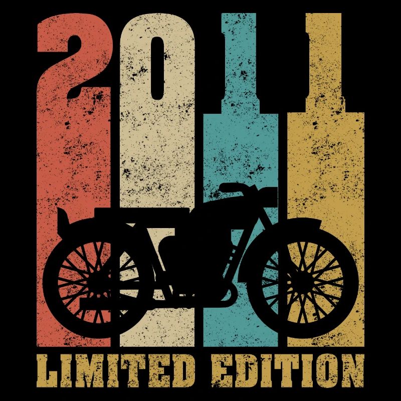 Vintage Motorrad 2011 Retro Geburtstagsgeschenk