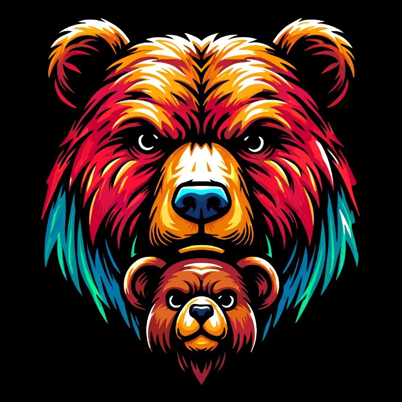 Maman ours et ours enfant