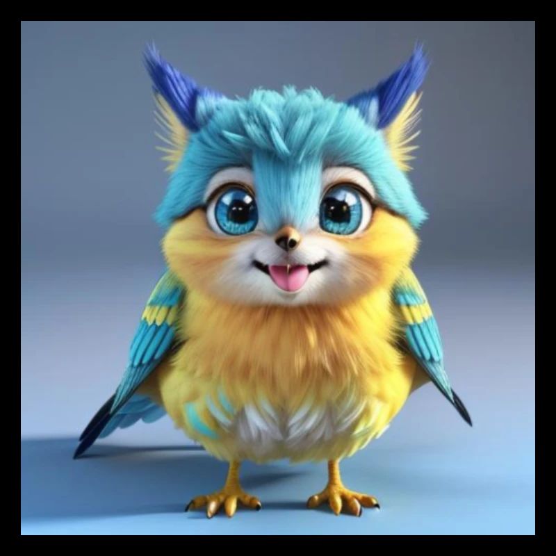 Oiseau jaune mignon