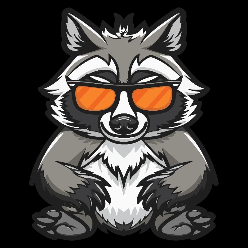 Waschbär Cool Tier