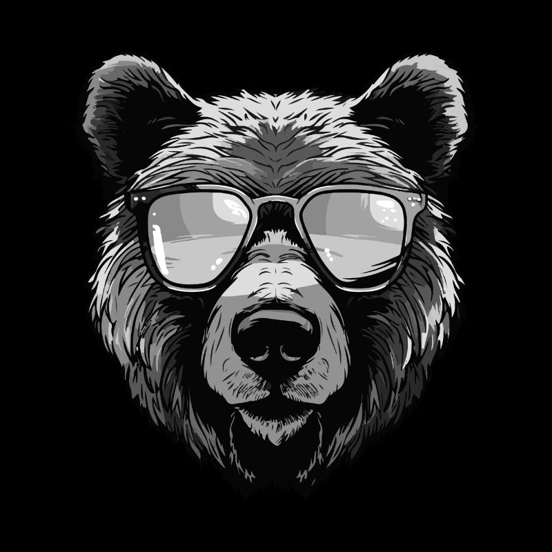 Bär Kopf Porträt Cool