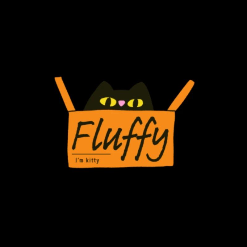 Ein flauschiges Katzen-Logo