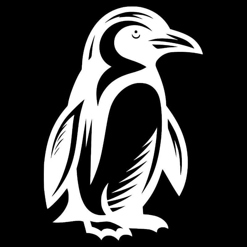Mignon queue de pie porteur pingouin style tatouage