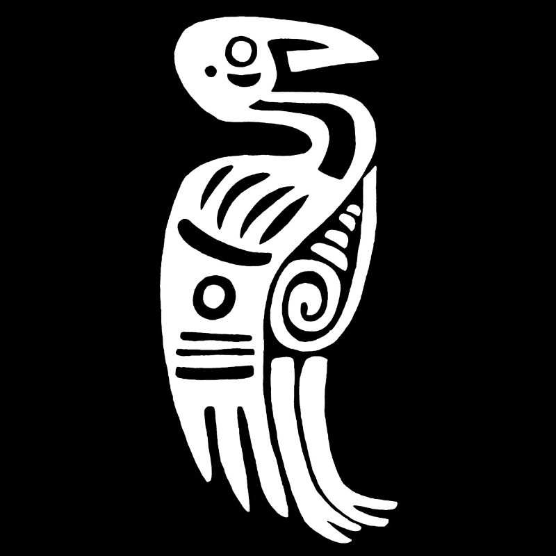 Oiseau tribal blanc