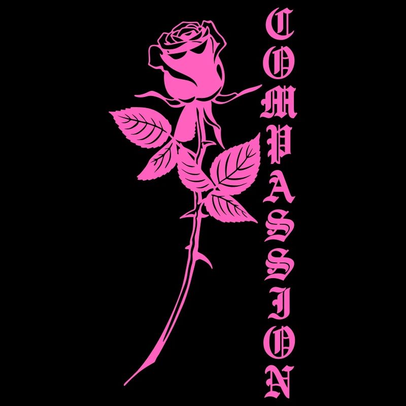 Rose de la compassion en rose