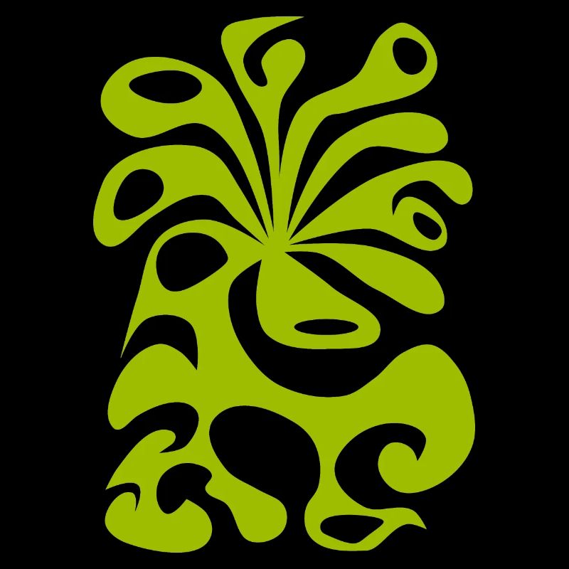 psychedelic BLOSSOM space green peacock 60s planet