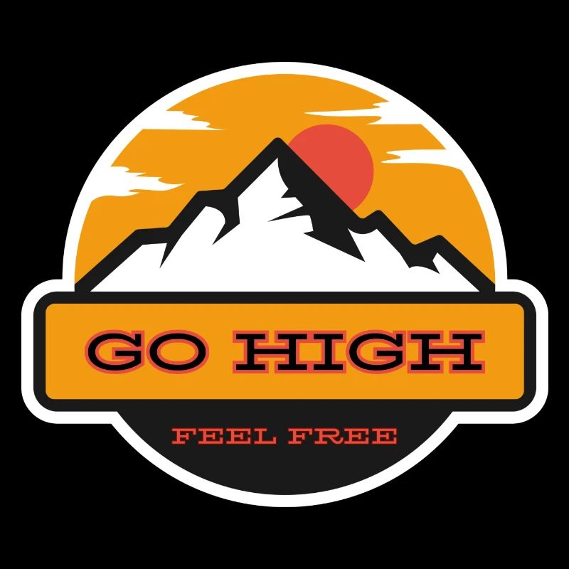 Go High Mountain Sun Motif