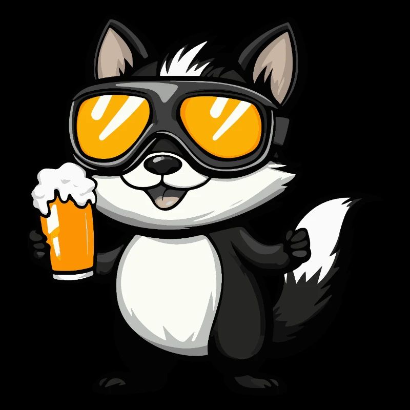 Stinktier Apres Ski Bier Comic