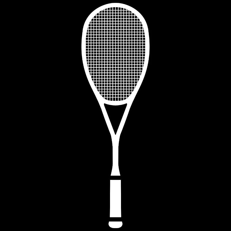 Squash Tennis Racket Split White