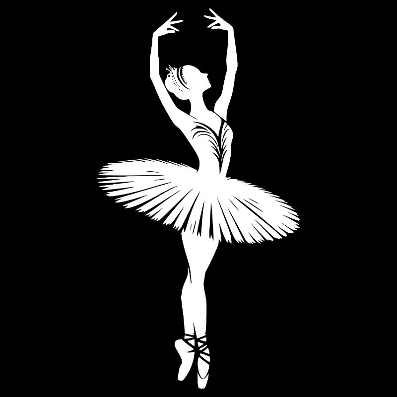 Ballet moderne en silhouette de ballerine