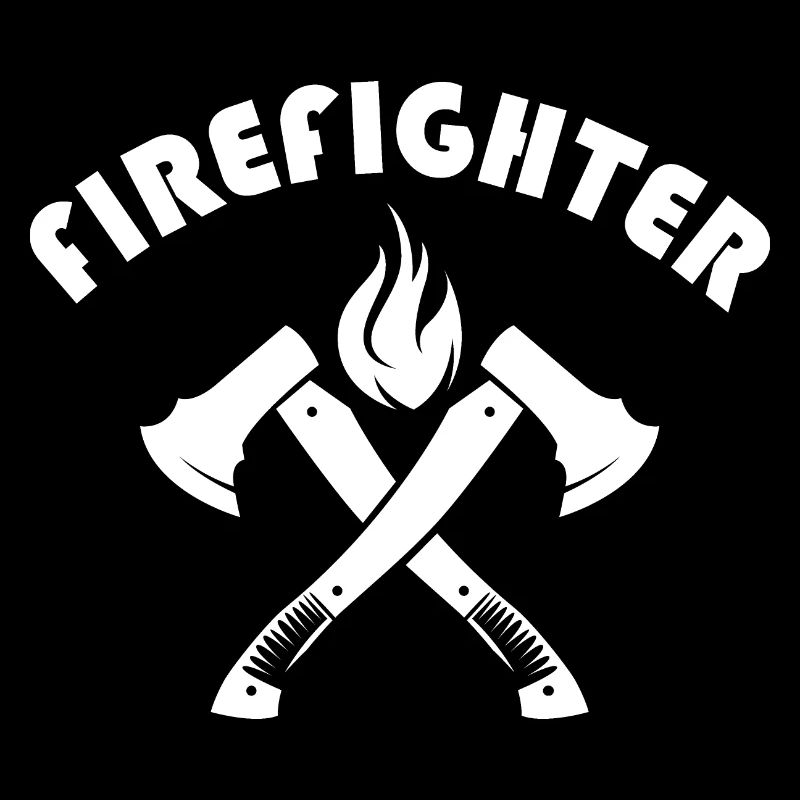 Firefighter Man Fighter Axe Symbol Logo icon