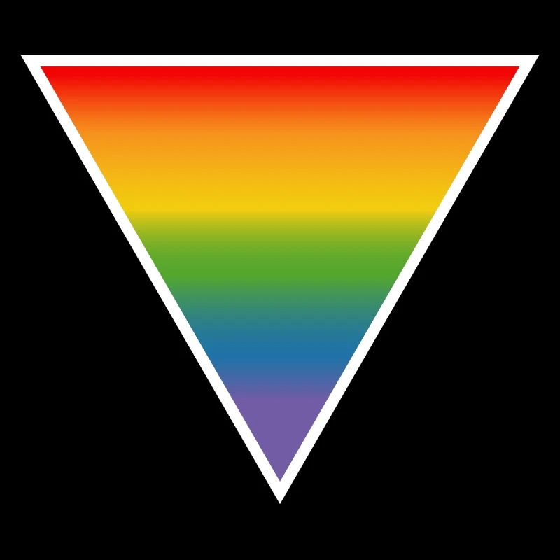 Rainbow LGBTQIA triangle white