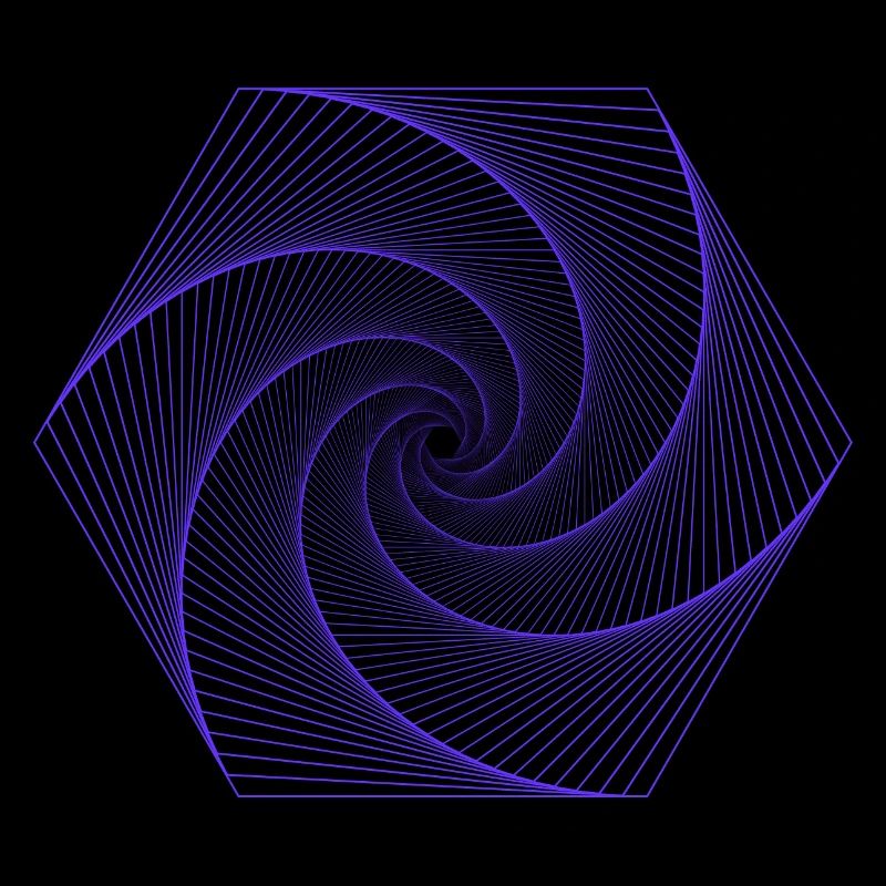 Spirale im hexagonalen Muster