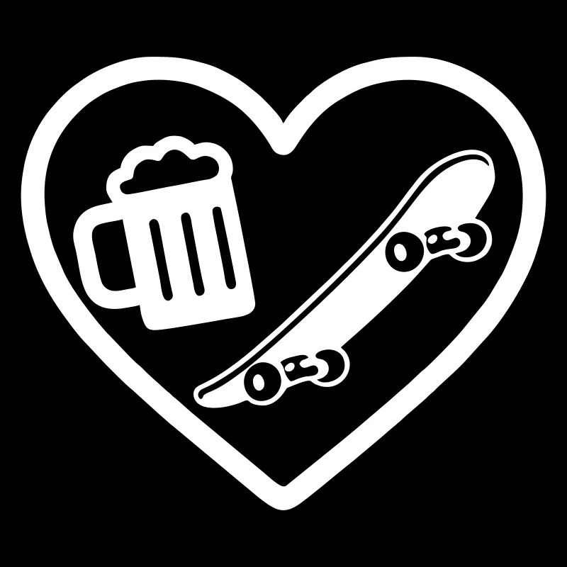 Heart Skateboard Bier