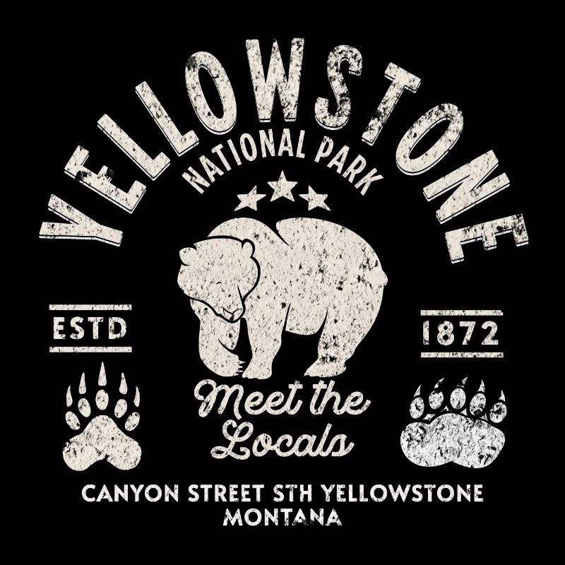 Yellowstone-Bär trifft die Einheimischen