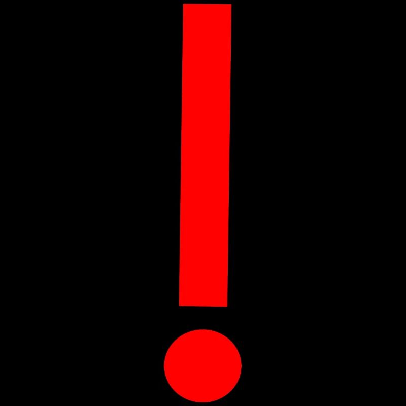 Point d'exclamation rouge, modèle, modèle