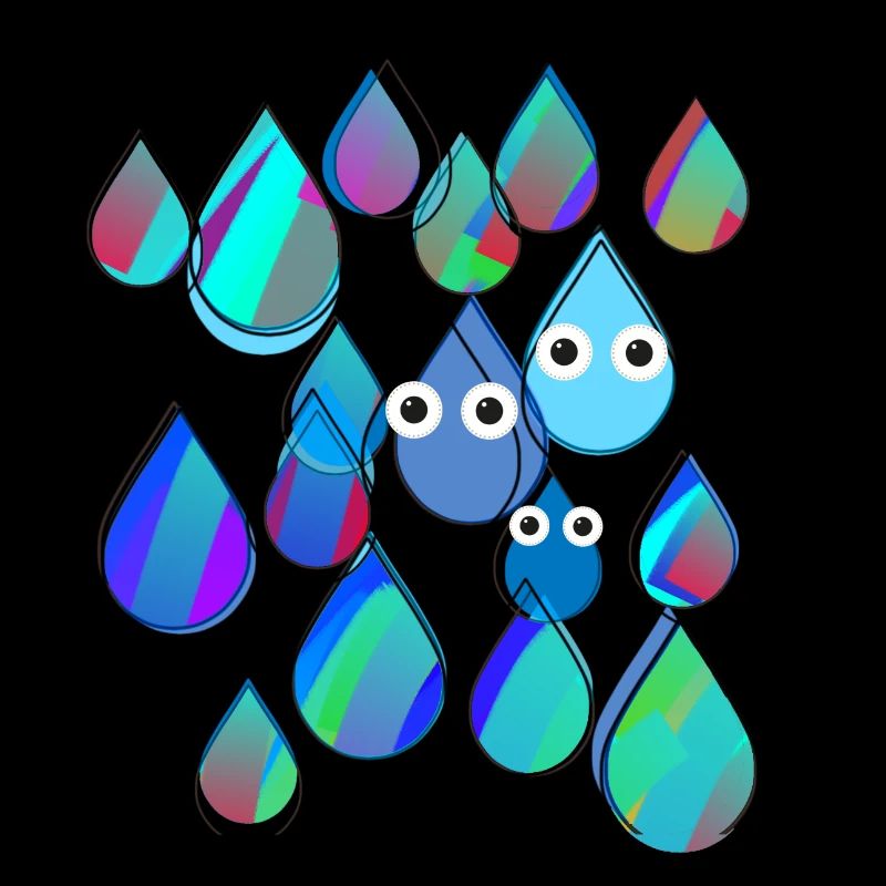 Rain, Drops, Raindrops, Colorful, Family