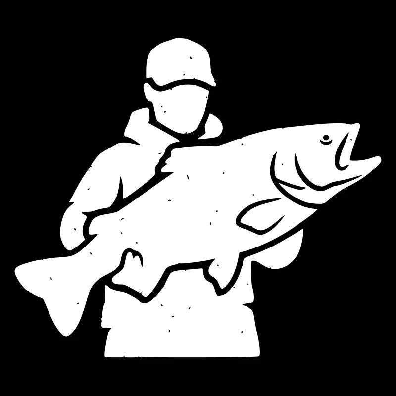 Fierté de pêcheur : silhouette classique de pêcheur