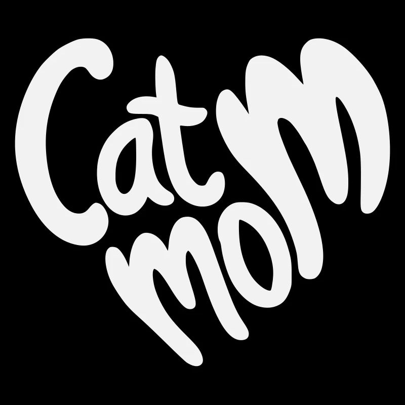 Lettrage en forme de cœur de maman chat