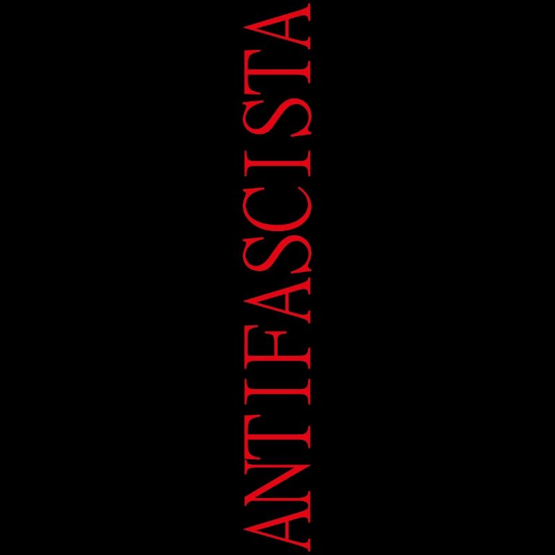 Lettrage antifasciste vertical en lettrage rouge