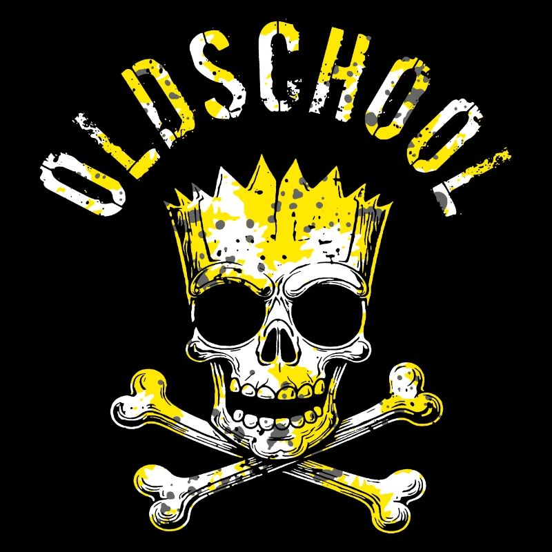 Oldschool Skull with Crown