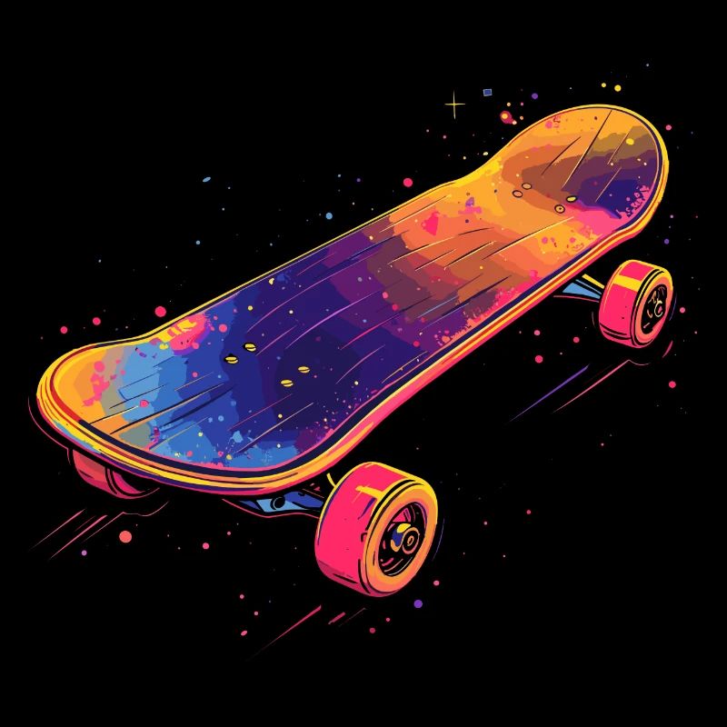 Illustration de planche à roulettes