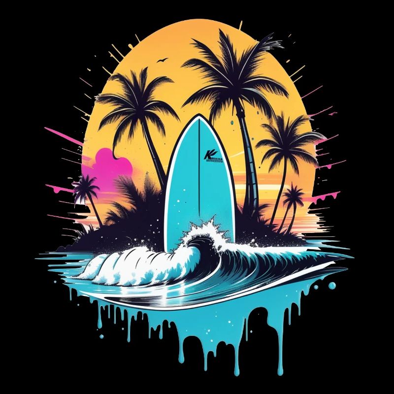 surf plage palmier soleil vacances
