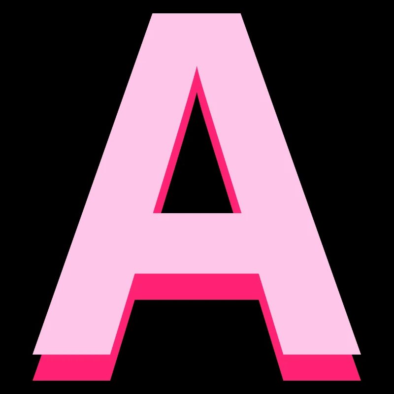 Pop- und moderner rosa Buchstabe a