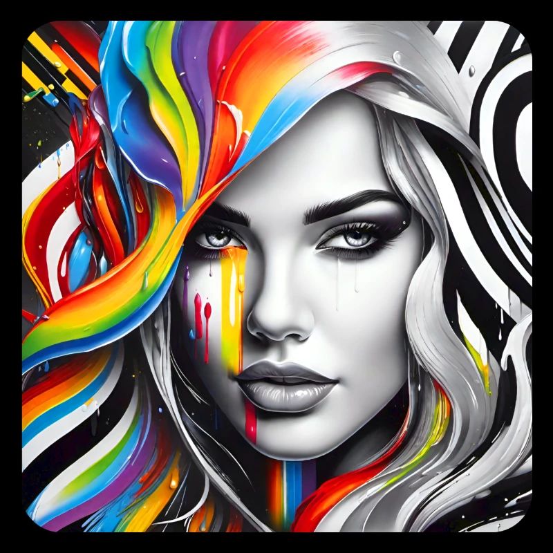 Femme dans le style graffiti