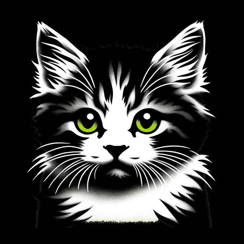 Visage de chat affectueux