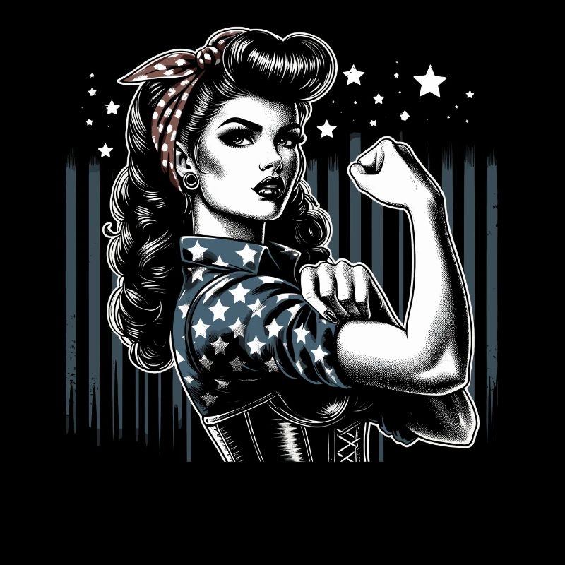 Strength Strong Woman Rockabilly Biceps Gift