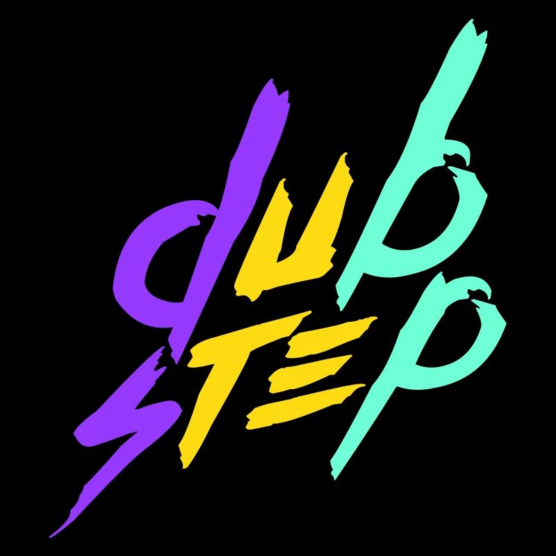 Dub Step Techno Musik Party Club Text Schriftzug