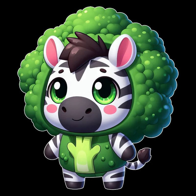 Zebra Broccoli Vegetable Costume Veganism