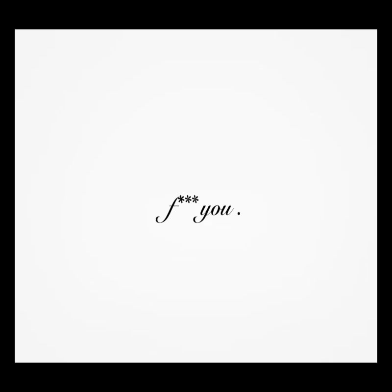 Bold Censored Profanity Statement Design