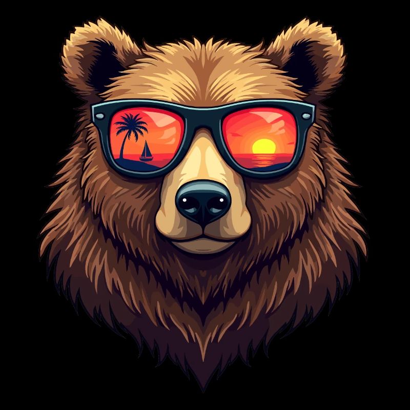 Bear wearing sunglasses