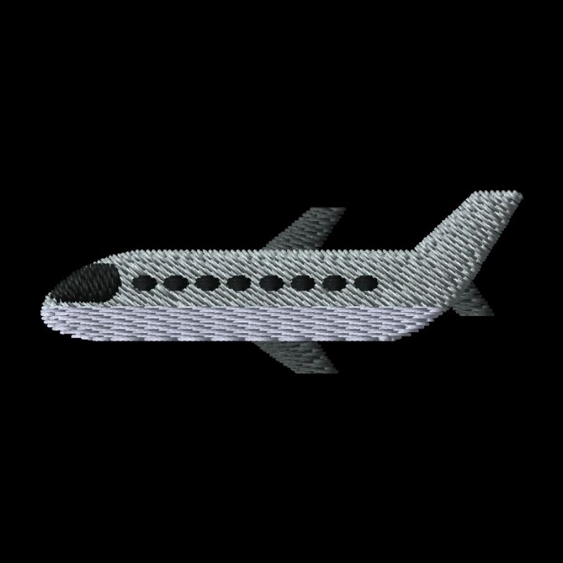 Airplane embroidered