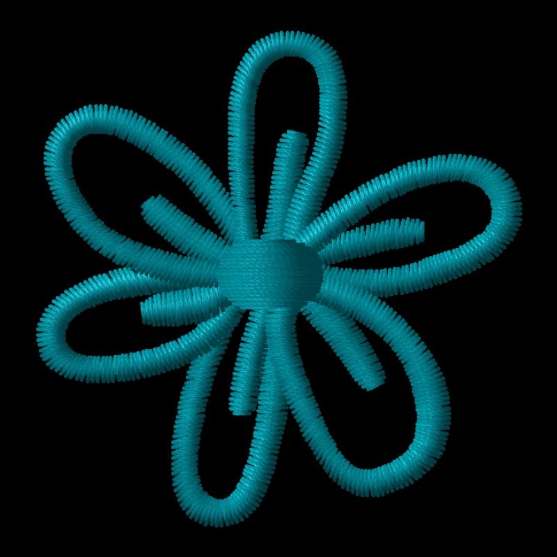 Blume bestickt