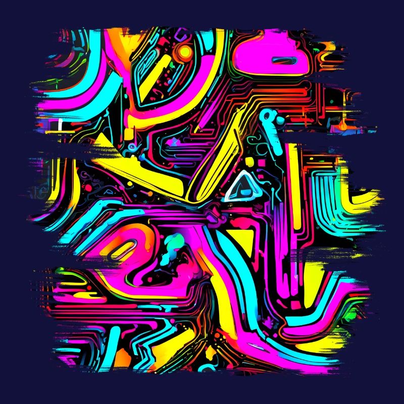 Neon Design abstrait UV Maison Style