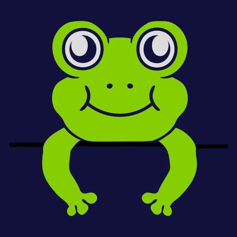 Frosch Mauer Schild Comic