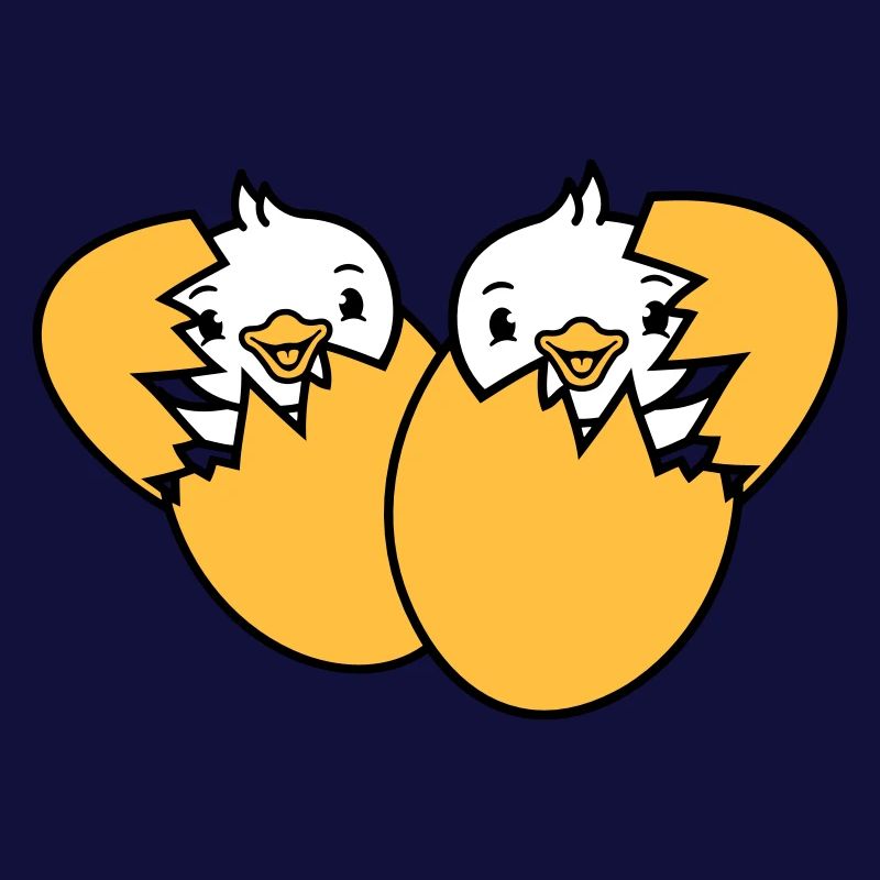 2 Birds Two Chicks Egg Hatch Born Eggshell