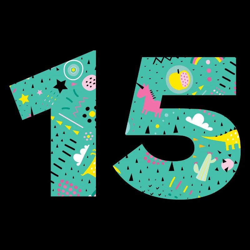 Personalized 15 Anniversary Number