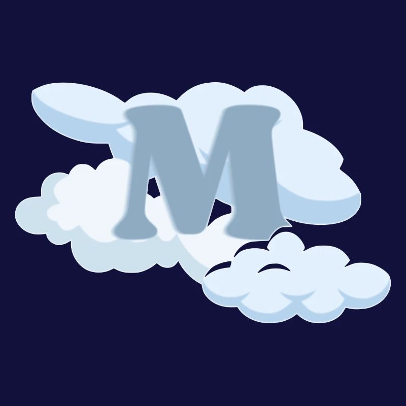 Blauer Buchstabe M