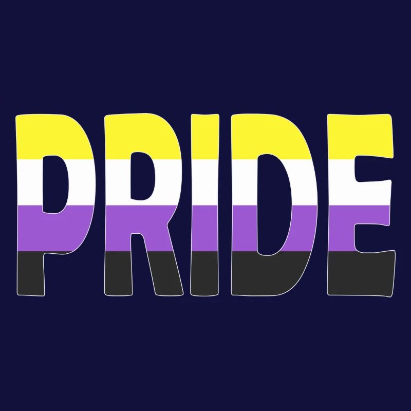 Pride lettering Non-Binary Non-Binary LGBTQ