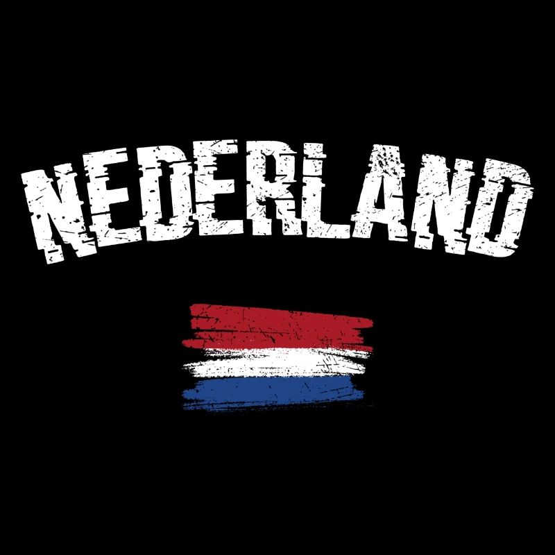 Netherlands Flag Brush Strokes