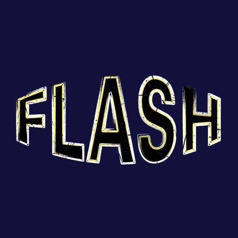 FLASH label with flashes