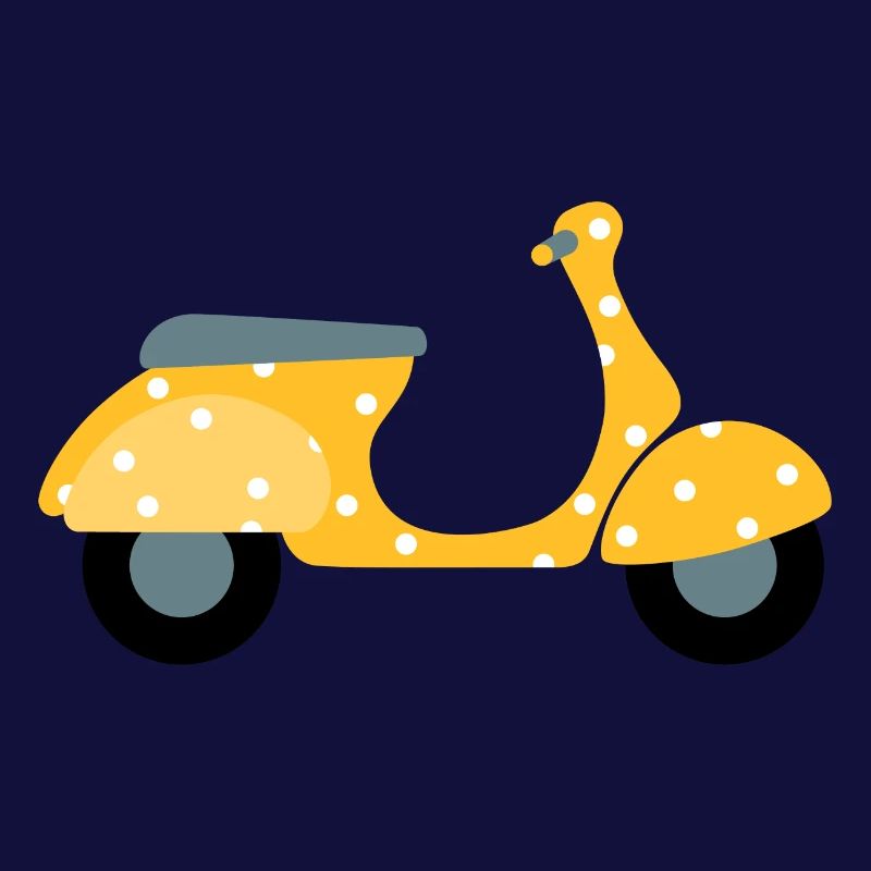 Scooter Dots Yellow Pattern Points Holiday Summer Fun