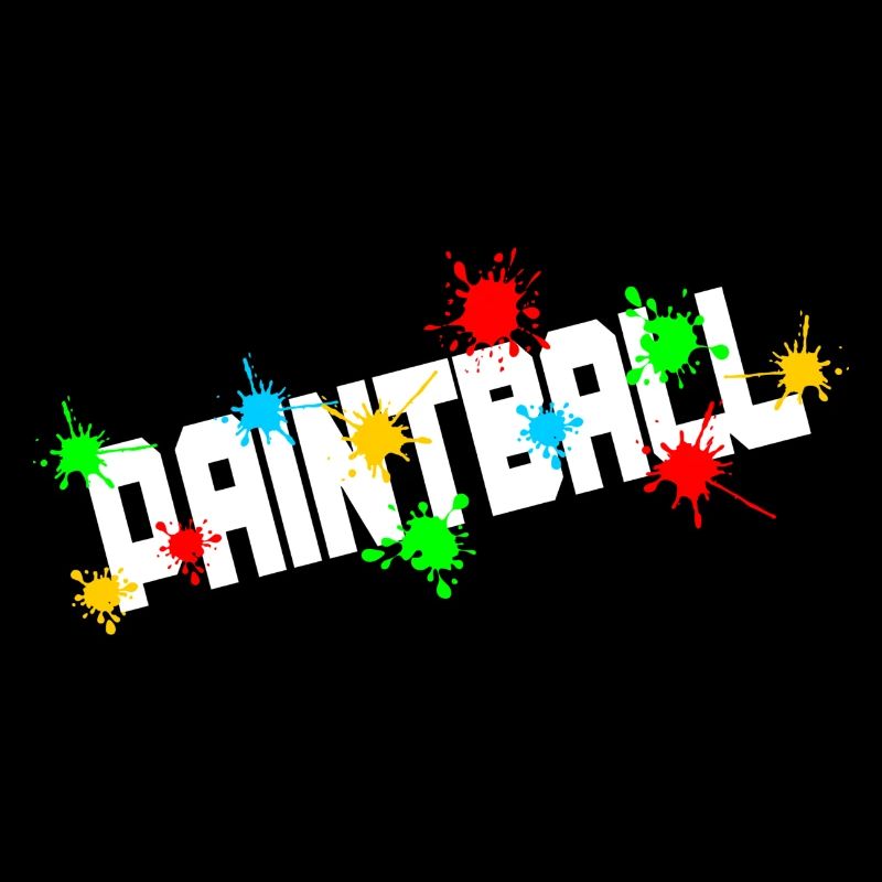 Paintball mit Farbspritzern