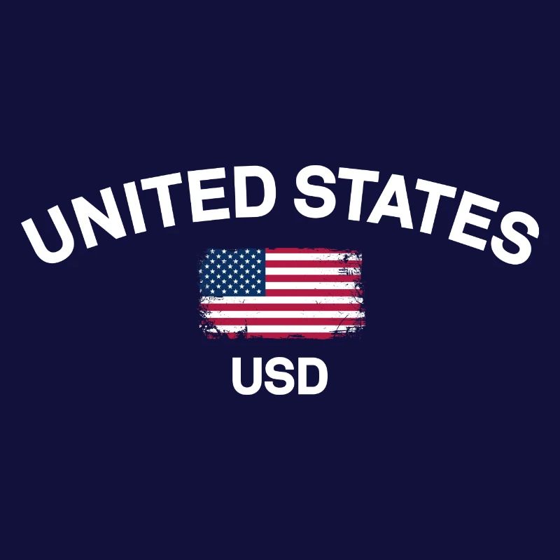 Graphique USD du drapeau américain vieilli