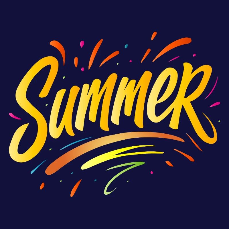 Summer Typo - Design d’été avec des éléments d’éclaboussure