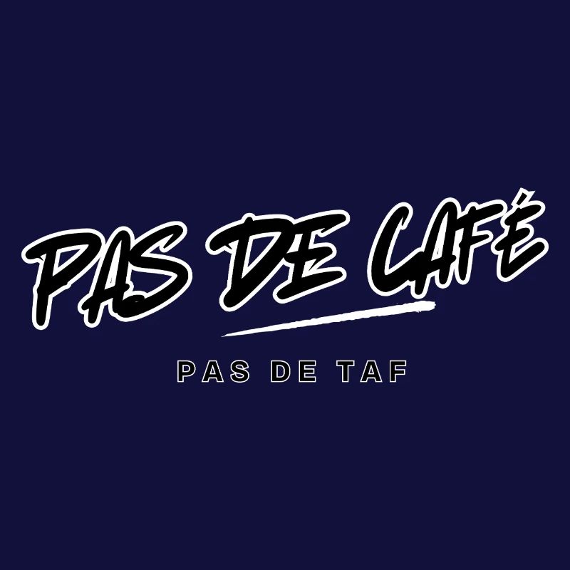 Design Typographique Pas de Café